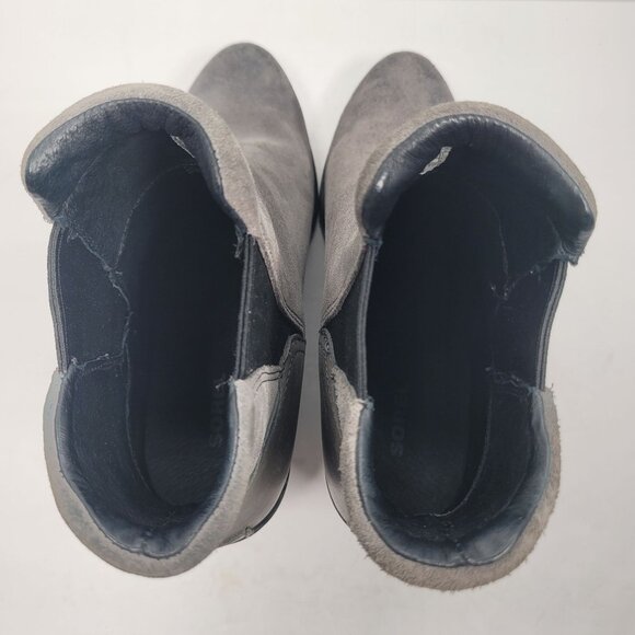 Sorel After Hours Women's Gray Suede Wedge Ankle Boots US Size 9.5 - Picture 7 of 10